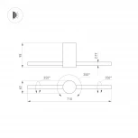 Настенный светильник LED SP-PICASO-M-TURN-L700-12W Warm3000 (GD, 100 deg, 230V) (Arlight, IP20 Металл, 3 года) 036501