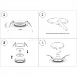 Рамка для одного встраиваемого светильника Lightstar Intero, круг, черный