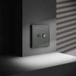 Розетка телевизионнная оконечная TV+SAT (титан) Voltum S70 VLS060406