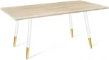 Стол SHT-TU14/120/80 МДФ белый муар/золото/дуб сонома светлый Sheffilton SHT-TU14 1396635308