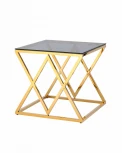 Журнальный стол Stool Group 55*55 ИНСИГНИЯ золото стекло smoke УТ000001505
