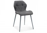 Стул Woodville на металлокаркасе Вальд экокожа серый / серый глянец 464192