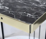 Столик журнальный SHT-CT16 темный мрамор/латунь/черный Sheffilton 6509113801