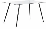 Стол SOPHIA (mod. 5003) металл/стекло (8мм), 140 х 80 75 см, черный / прозрачный Tetchair 19231