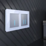 Умный сенсорный выключатель двухклавишный (серебряный) Werkel W4520606 (a048324)