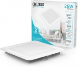 Светильник встраиваемый Gauss Elementary Downlight 998520224 26W 2250lm 4000K IP20 белый LED (220V)