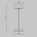 Настольная лампа с аккумулятором Maytoni AI Collaboration MOD229TL-L3B3K2 (регулировка яркости, LED, 220V, выключатель, круглые)