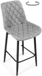 Барный стул Баодин К Б/К крутящийся светло-серый / черный 517143 Notta