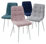 Стул CHILLI UF860-12B зеленый хром, ткань/ белый каркас