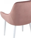 Стул Stool Group Диана велюр пыльно-розовый ножки белые УТ000031293