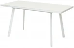 Стол ФИН 120 Латте, стекло/ Белый каркас М-City