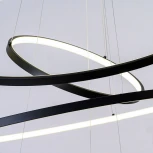 Подвесной светильник ярусный Arte Lamp Arcane A2974SP-137BK (LED, 220V, на тросе, кольцо)