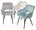 Стул M-City ALLY VBP-203 античный серебристо-серый/черный каркас