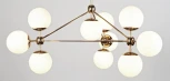 Потолочная люстра на штанге Modo Chandelier White Glass Imperiumloft 40,514 (73451-22) (220V, шарики, молекулы)