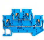 Зажим пружинный 4-х проводной проходной Stekker 49255