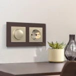 Розетка с заземлением (шампань) Werkel W1171011 (a050867)