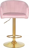 Стул барный DOBRIN DARCY GOLD (розовый велюр (1922-16)) 5025_GoldBase-LM GOLD, цвет сиденья розовый (1922-16), основания золото