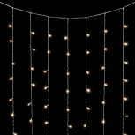 Гирлянда Занавес 2 x 1,5 м Тепло-Белый 220В, 192 LED, Провод Прозрачный ПВХ, IP20