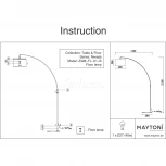 Торшер изогнутый для чтения Maytoni Nevada Z328-FL-01-B (220V)