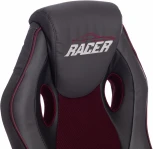 Кресло RACER GT new кож/зам/ткань, металлик/бордо, 36/13 Tetchair 13248