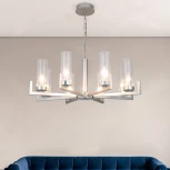 Подвесная люстра Eurosvet Arganie 60133/8 серебро (220V, на цепи)