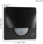 Датчик движения инфракрасный накладной Eglo Detect Me, 800W, IP44, черный