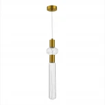 Подвесной светильник ST Luce Tacche SL6117.203.02 Латунь/Золотой, Прозрачный LED 2*3W 3000K