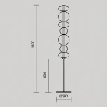 Торшер Maytoni Futuro MOD307FL-L40B3K (LED, 220V, выключатель, шарики)