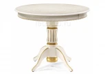 Деревянный стол Woodville Павия 100 крем с золотой патиной 450818