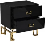 Тумба прикроватная Garda Decor KFG059 (Золото/Черный)