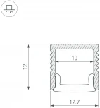 Профиль FANTOM-BENT-W12-SIDE-2000 ANOD (Arlight, Алюминий) 040326(1)