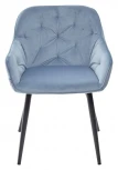 Стул M-City BREEZE G108-56 пудровый синий/темно-серый каркас, велюр