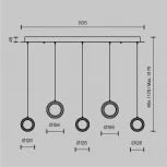 Подвесной светильник Maytoni Pharao MOD361PL-L33BS3K (LED, 220V, на проводе)