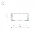 Профиль ARH-WAVE-2000 BLACK (Arlight, Алюминий) 024378
