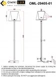 Торшер Omnilux Rimaggio OML-29405-01 (220V, выключатель)