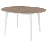 Стол Oslo круглый раскладной 110-140x110x76см, Дуб Навара, белый Bradex Home RF 0335