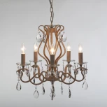 Подвесная люстра Abrasax Jasmin 2019/5 (220V, на тросе, свеча)