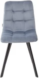 Стул CHILLI SQUARE BLUVEL-06 серо-голубой, велюр / черный каркас M-City 629M04896