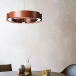 Подвесной светильник Wi-Fi Range 1 D70 Red Wood ImperiumLoft Range01 (LED, 220V, пульт управления, на тросе, кольцо)