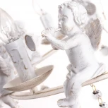 Подвесная люстра Arte Lamp Amur A1133SP-8WG (для детской, 220V, на проводе, свеча, ангелы)