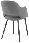 Стул Гутрид прошивка ромбы сзади серый / черный 504178 Woodville