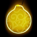 Светодиодная Фигура Шар 30 x см Желтая, Гибкий Неон и Акрилайт, IP54 Laitcom HFS3-2Y