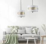 Подвесная люстра Maytoni Farn H428-PL-03-WG (220V, на цепи, листья)