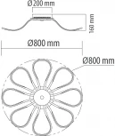 Потолочная люстра DeMarkt Аурих 496017008