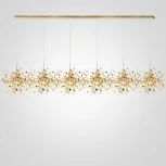 Подвесной светильник (люстра) Tezani Argent Suspension Linear Gold 6L 210 ImperiumLoft 40.2060-6 (177956-22) (220V, на проводе)