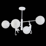 Потолочная люстра на штанге Evoluce Tenato SLE115102-04 (220V, шарики, животные, молекулы)