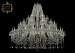 Подвесная большая люстра Art Classic 11.12 11.12.24+12+6.530.Gd.Sp (220V, хрусталь, на цепи, подсвечник, свеча)