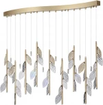 Подвесной светильник Odeon Light Listva 5445/17 матов.золото/дымч/прозрачн/коньячн/бензинов./металл/стекло 17*G4 LED*3W 12V (220V, на проводе)