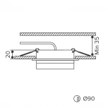 Встраиваемый светильник под лампу GX53 белый Wolta Luce WDL-GX53/06W-R