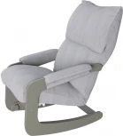 Кресло-качалка (трансформер со стопором) Модель 81 Ткань лунар аш, каркас серый ясень от фабрики Mebelik